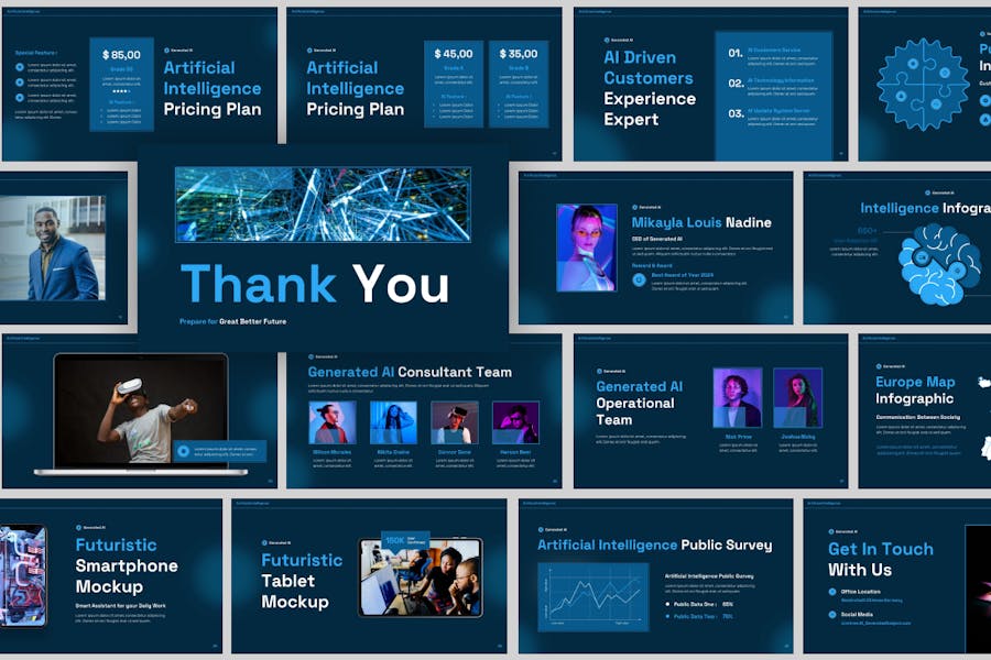 国外人工智能PPT模板 - 顶尖PPT