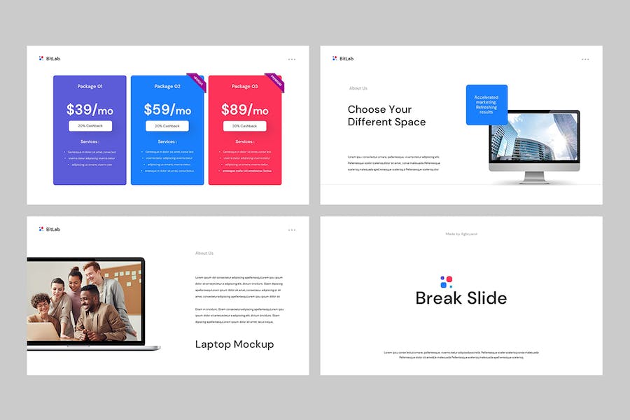 简介风格现代商业风格keynote模板 - 顶尖PPT