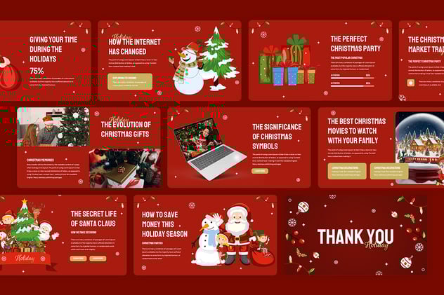 圣诞快乐活动派对keynote模板 - 顶尖PPT