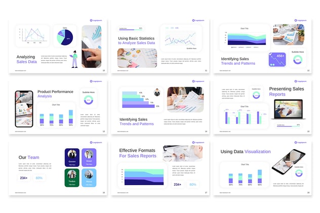 销售情况汇报展示Keynote模板 - 顶尖PPT