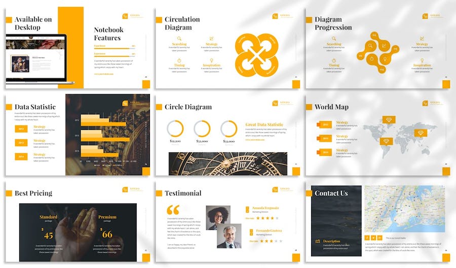 黄金首饰投资市场分析keynote模板 - 顶尖PPT