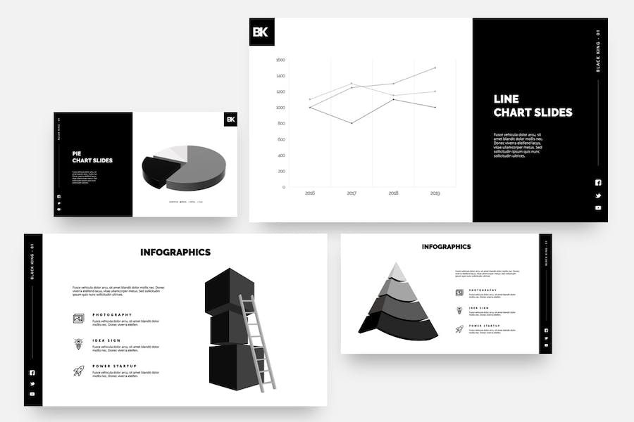 黑色极简风格keynote模板 - 顶尖PPT