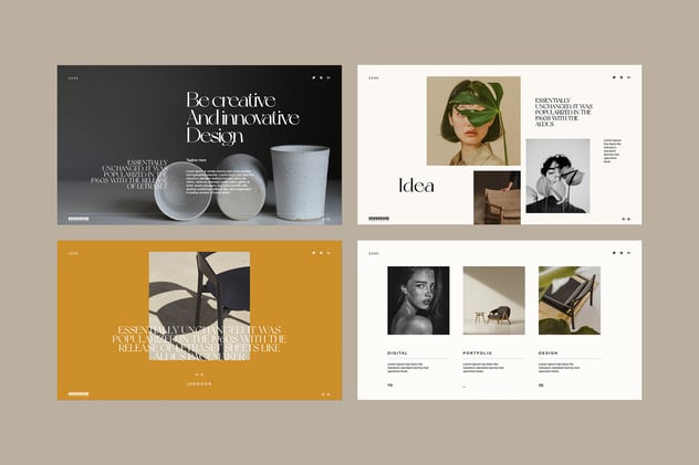 商务业务作品集投资组合展示PPT模板 - 顶尖PPT