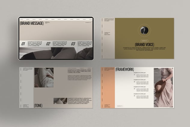 极简时尚服装品牌PPT模板 - 顶尖PPT