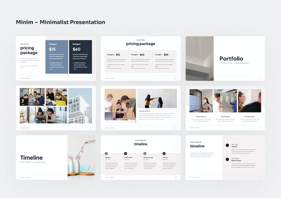 极简设计风格创意展示应用PPT模板 - 顶尖PPT