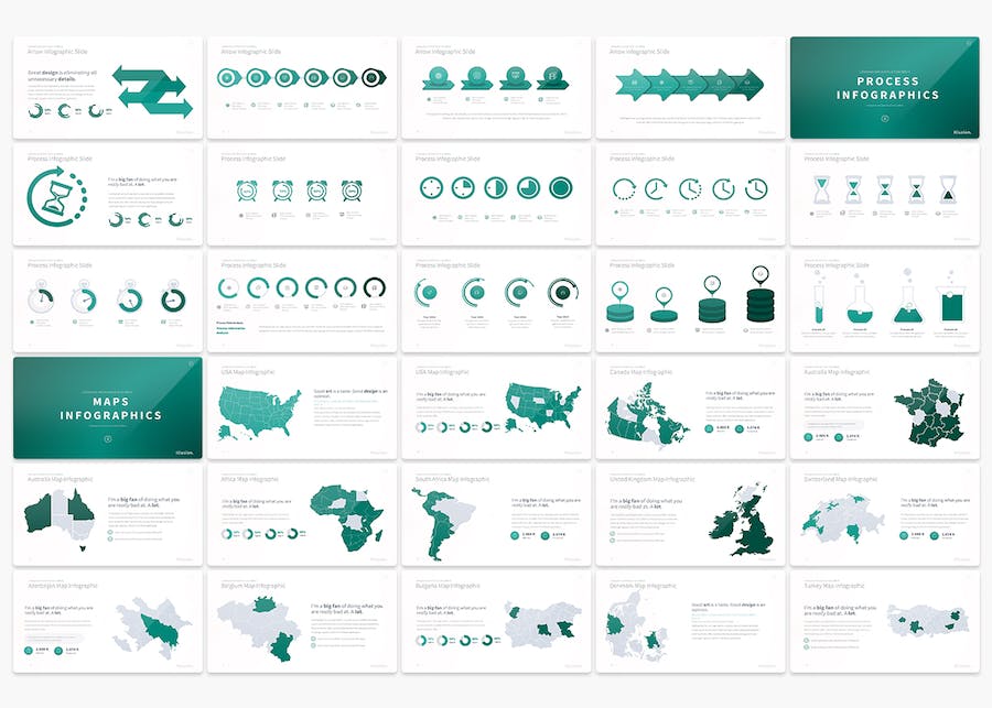 商务工作计划总结数据分析信息图形图表keynote模板 - 顶尖PPT