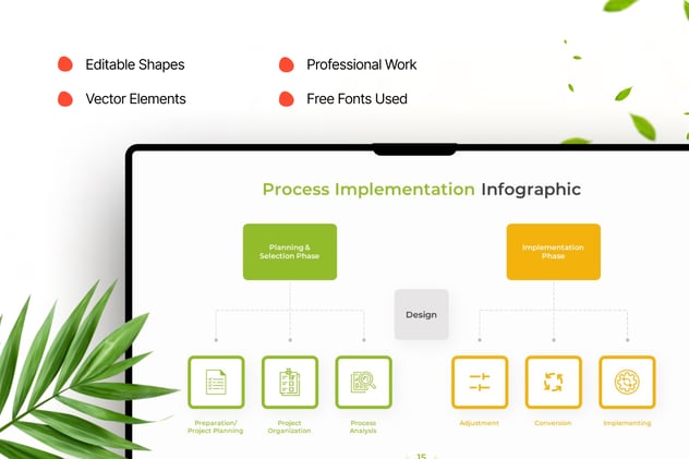 彩色可视化流程信息图形PPT模板 - 顶尖PPT