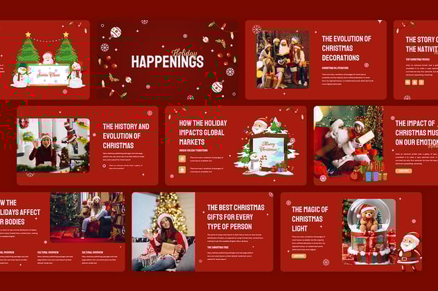 圣诞快乐活动派对keynote模板 - 顶尖PPT