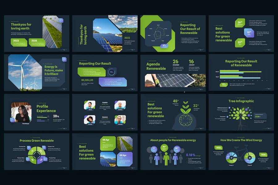 绿色可再生能源发展方案Keynote模板 - 顶尖PPT