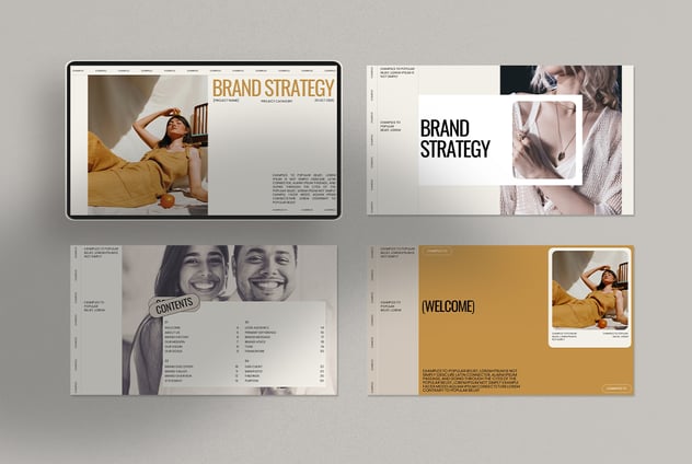 极简时尚服装品牌PPT模板 - 顶尖PPT