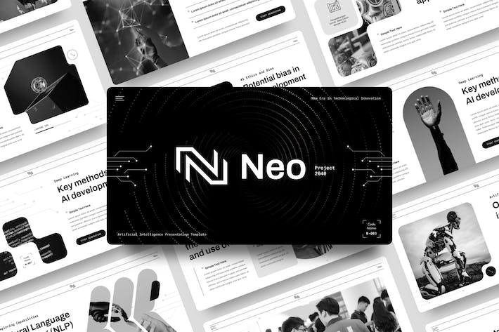 人工智能创新技术讲述应用方案展示Keynote模板 - 顶尖PPT