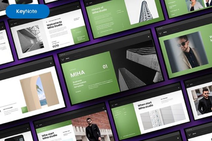 绿色大气商业计划企业合作商务通用keynote模板 - 顶尖PPT