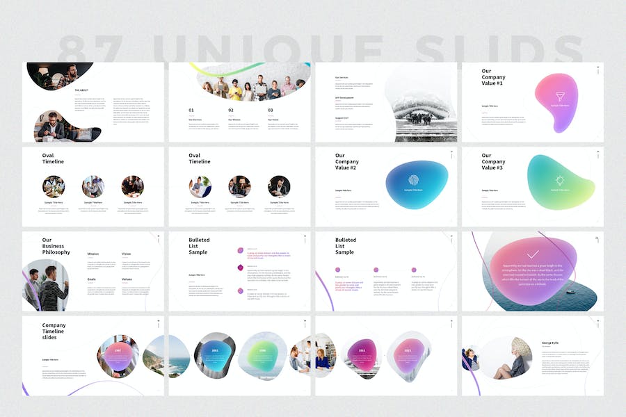 欧美高端图形版式设计精美PPT模板 - 顶尖PPT