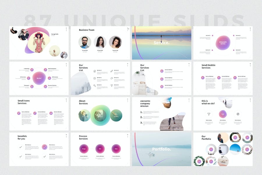 欧美高端图形版式设计精美PPT模板 - 顶尖PPT