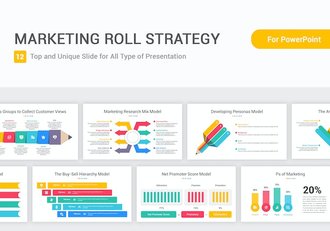 营销滚动战略模型图表PPT模板 - 顶尖PPT