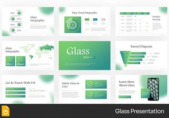 虚幻背景玻璃质感商务PPT模板 - 顶尖PPT