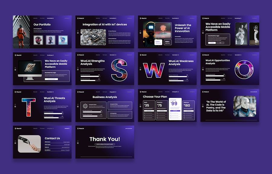 AI人工智能技术介绍展示PPT模板 - 顶尖PPT