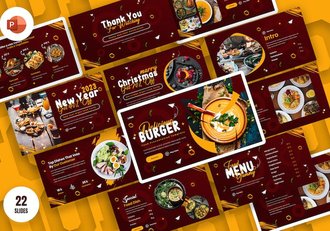 汉堡食品主题PPT模板 - 顶尖PPT