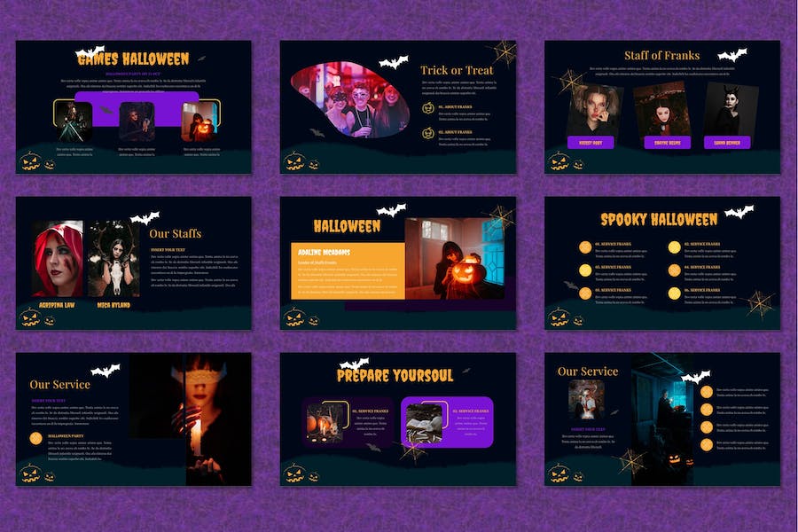 万圣节节日主题派对活动宣传Keynote模板 - 顶尖PPT