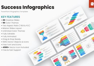成功信息图表展示融资计划PPT模板 - 顶尖PPT