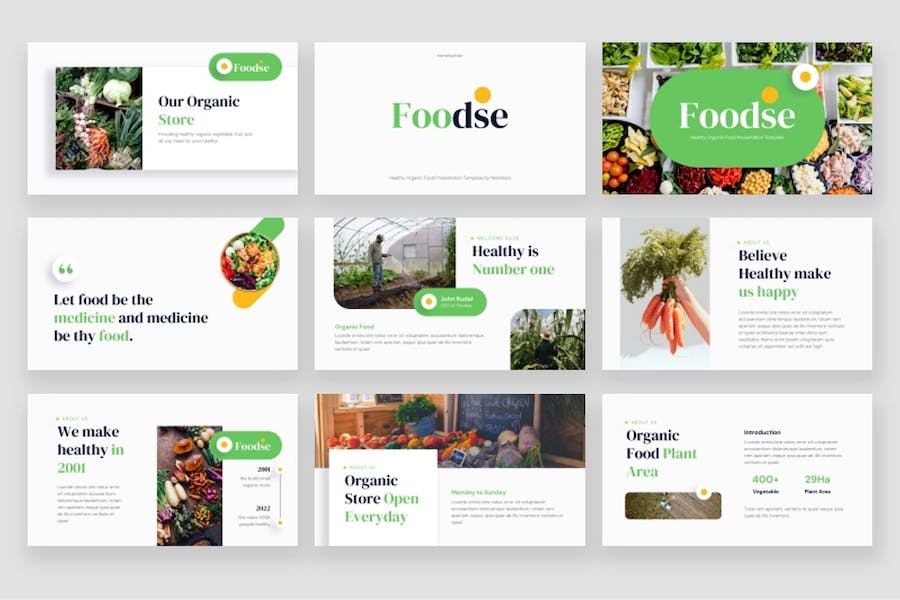 健康绿色安全食品keynote模板 - 顶尖PPT