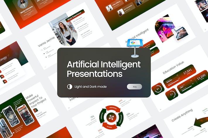 人工智能技术讲述展示Keynote模板 - 顶尖PPT