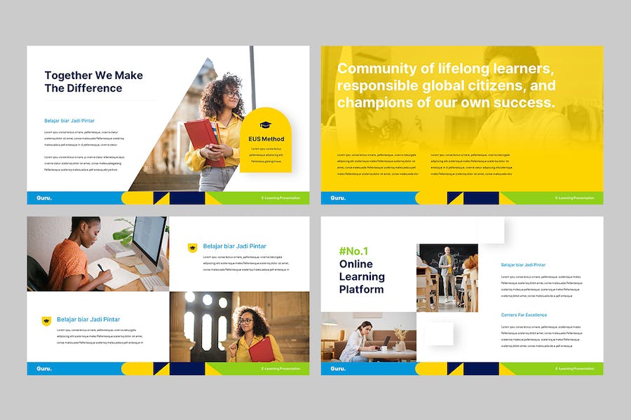 在线教育课程培训知识分享PPT模板 - 顶尖PPT