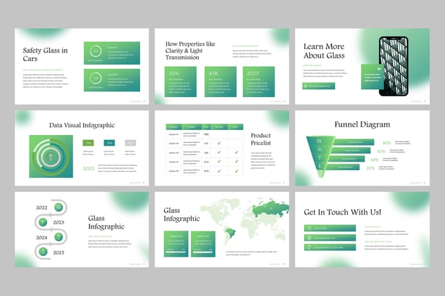 虚幻背景玻璃质感商务PPT模板 - 顶尖PPT