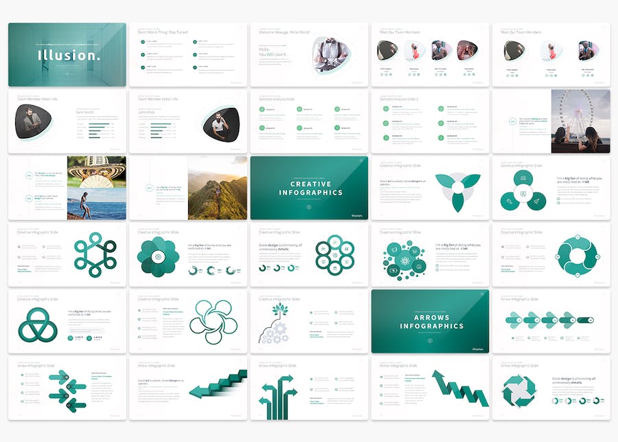 商务工作计划总结数据分析信息图形图表keynote模板 - 顶尖PPT