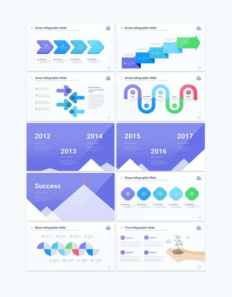 创意科技风格数据图形工作总结分析keynote模板 - 顶尖PPT