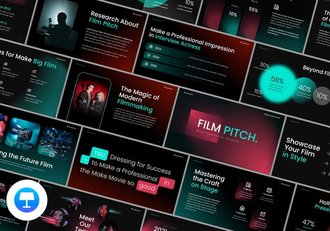 渐变配色娱乐艺术行业keynote模板 - 顶尖PPT