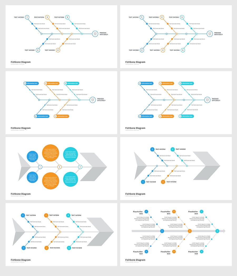 鱼骨石川图问题分析PPT模板 - 顶尖PPT