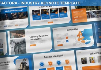 大型国企重工业公司简介年终汇报国外keynote模板 - 顶尖PPT