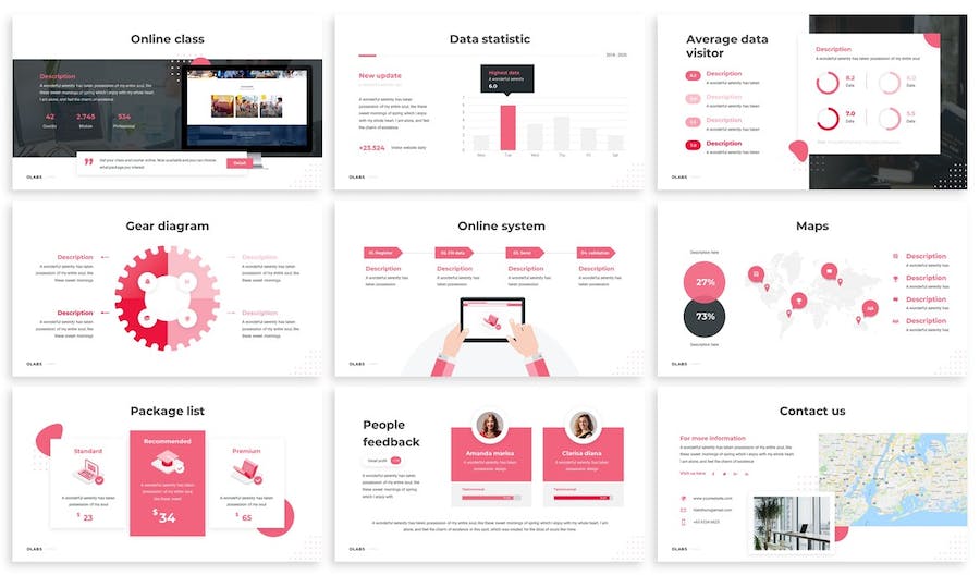 在线课程网课教育培训PPT模板 - 顶尖PPT