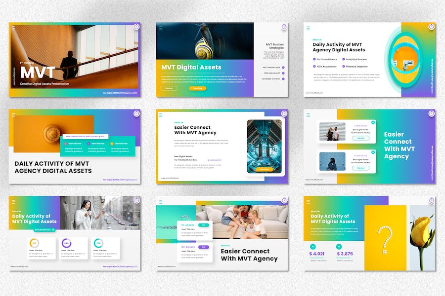 创意数字资源设计展示Keynote模板 - 顶尖PPT