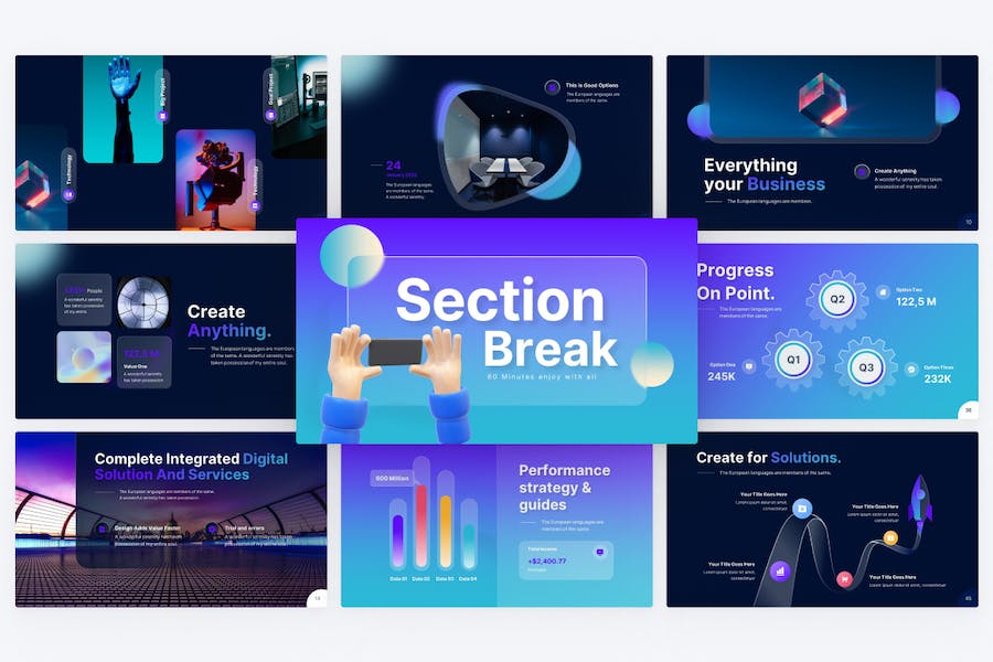 时尚精美商业计划企业合作团队介绍多用途PPT模板 - 顶尖PPT