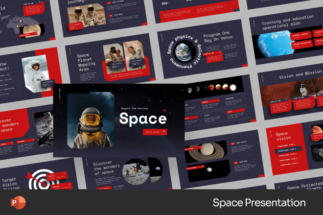 宇宙航空空间星系PPT模板 - 顶尖PPT