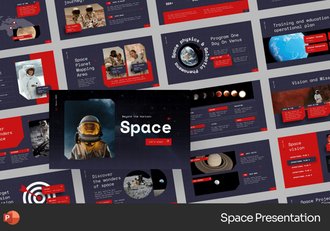 宇宙航空空间星系PPT模板 - 顶尖PPT