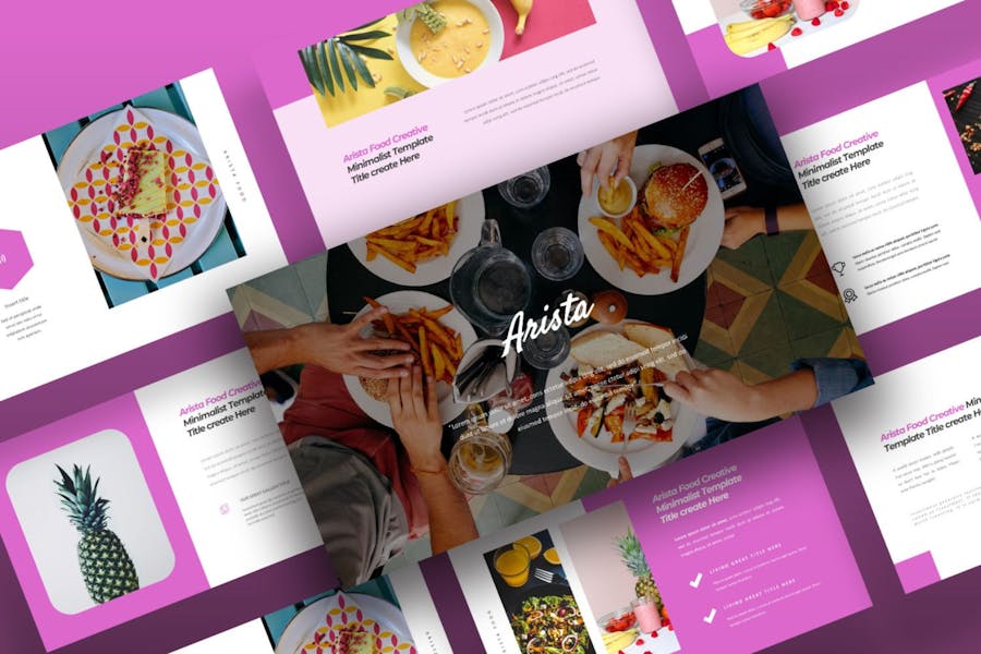 美食餐饮品牌创意营销PPT模板 - 顶尖PPT