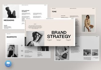 简约时尚风格品牌战略主题keynote模板 - 顶尖PPT