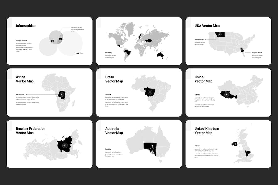 黑白灰配色年度报告keynote模板 - 顶尖PPT