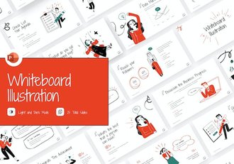 手绘涂鸦人物插画商务概念插图PPT模板 - 顶尖PPT