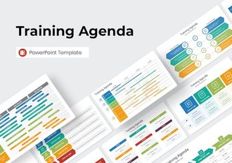 培训议程信息图形PowerPoint模板 - 顶尖PPT