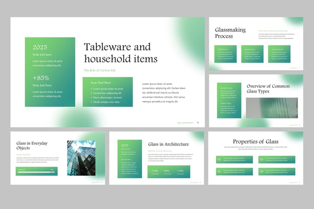 虚幻背景玻璃质感商务PPT模板 - 顶尖PPT