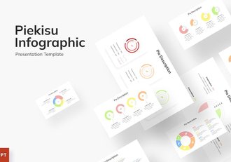 拼图风格数据图表展示PPT模板 - 顶尖PPT