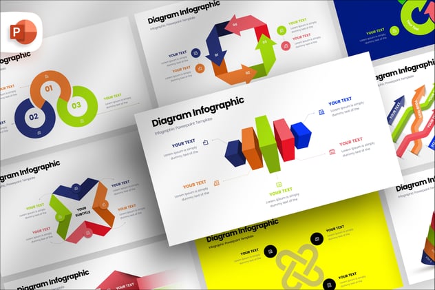 彩色圆形关系图PPT模板 - 顶尖PPT