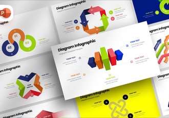 彩色圆形关系图PPT模板 - 顶尖PPT