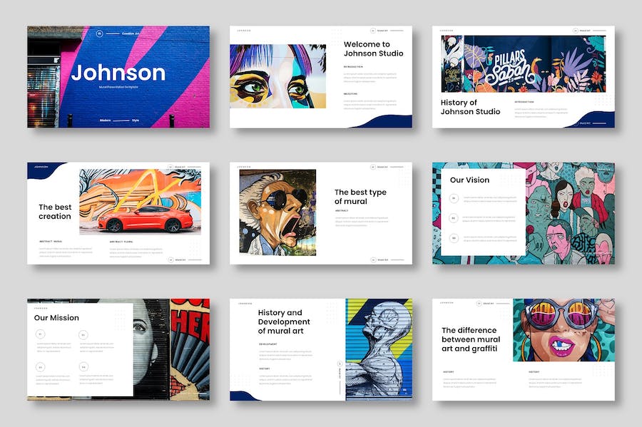 创意艺术图片展示产品展示keynote模板 - 顶尖PPT