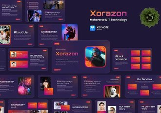 元宇宙虚拟技术应用讲述Keynote模板 - 顶尖PPT