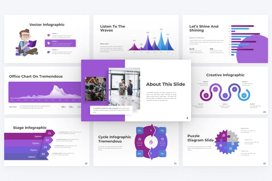 极具创意的商务商业通用PPT模板 - 顶尖PPT